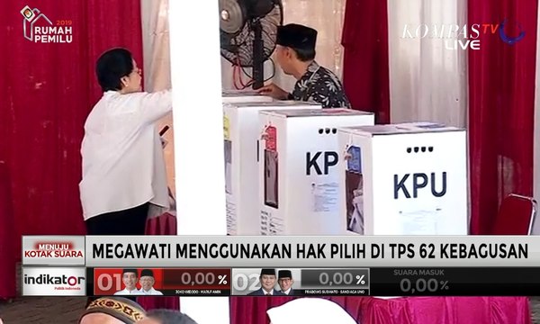 Megawati Soekarnoputri Ikut Pemilu 2019 di TPS 62 Kebagusan