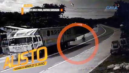 Alisto: Motorcyle driver na nag-overtake, tumilapon sa daan!