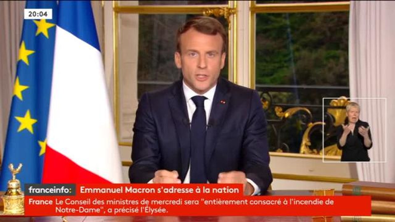 L'allocution d'Emmanuel Macron 16/04/2019