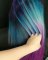 Pastel neon blue - hair color trend 2019