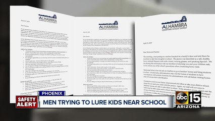 Men trying to lure kids near Phoenix school
