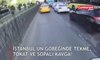 İstanbul trafiğinde dehşete düşüren kavga kamerada