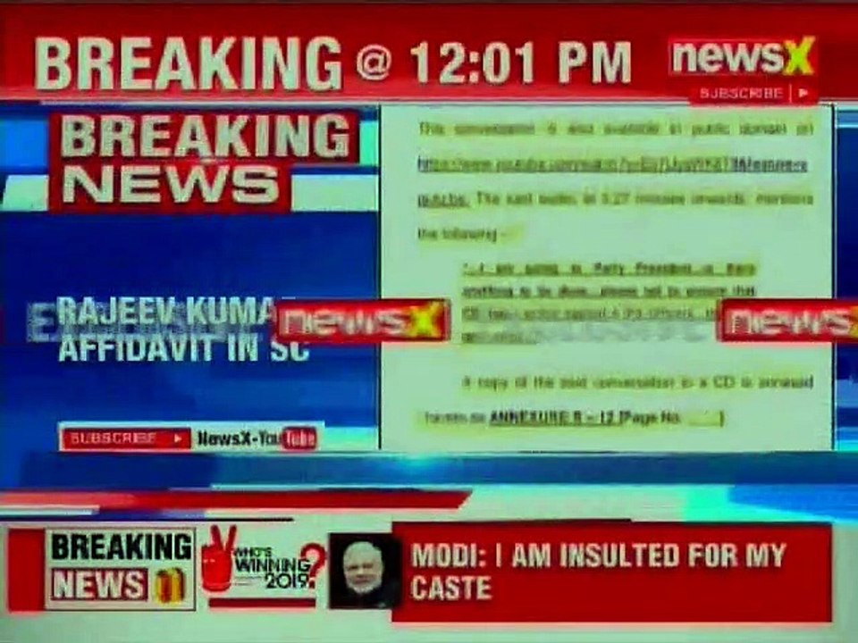 Saradha Chit Fund Case: Rajeev Kumar affidavit in Supreme Court, NewsX accesses Documents