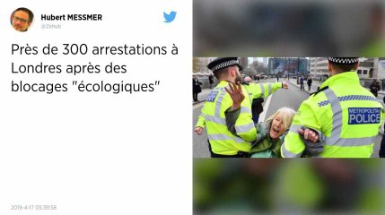 Près de 300 arrestations à Londres après des blocages écologiques