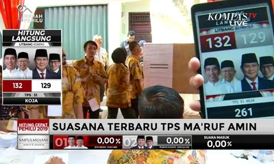 Suasana Penghitungan Suara di TPS Ma’ruf Amin