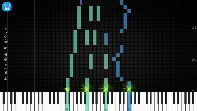 [Piano Solo]Feed The Birds, Phillip Keveren-Synthesia Piano Tutorial