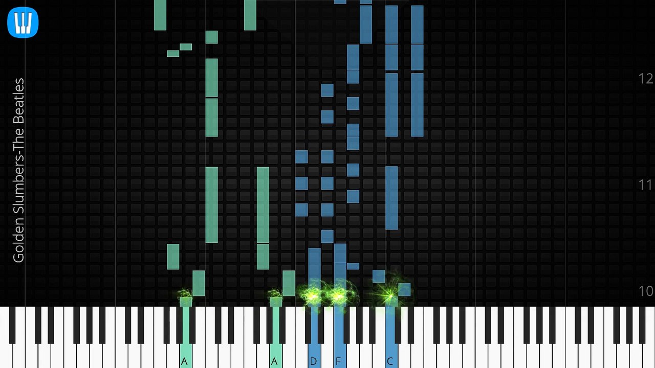  [Piano Solo]Golden Slumbers, The Beatles-Synthesia Piano Tutorial
