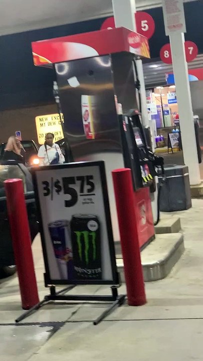 Frantic Scenes at Akron Gas Station
