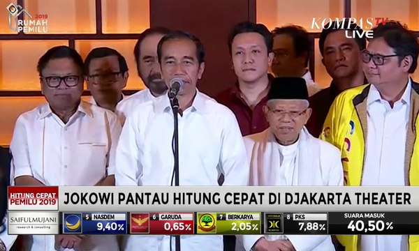 Hasil Hitung Cepat Pemilu, Jokowi: Kita Harus Bersabar Tunggu Hasil KPU