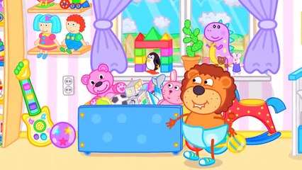 Lion De La Famille De La Magie Set De Valise Afin De Dessin Animé Pour Les Enfants