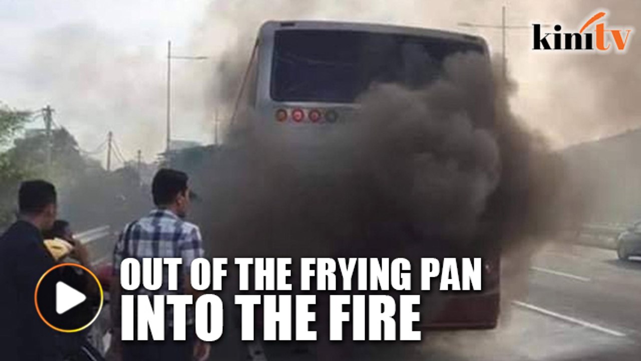 MACC bus carrying detained RTD officers catches fire