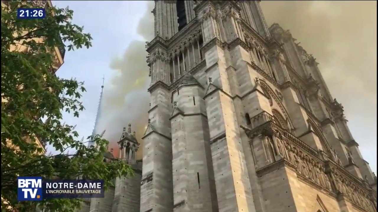 "Dès qu'on a vu Notre-Dame totalement embrasée,...