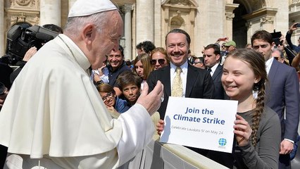Greta trifft Papst: "Nehmen Sie am Streik teil"