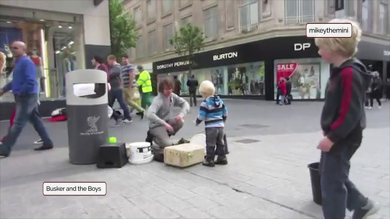 Little Boys Drum with Busker