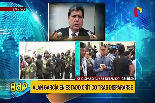 Alan García: simpatizantes apristas expresan su apoyo fuera de hospital