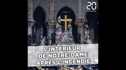 Video herunterladen: L'intérieur de Notre-Dame après l'incendie