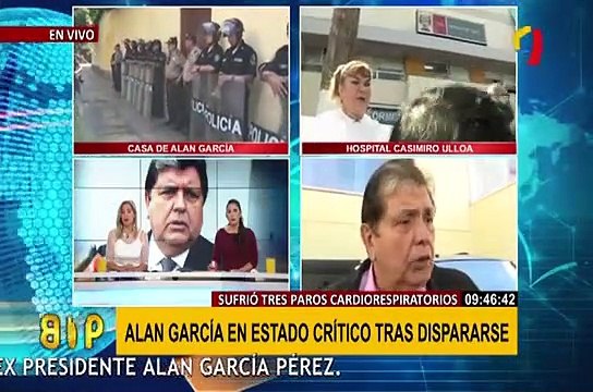 Alan García: simpatizantes apristas expresan su apoyo fuera de hospital