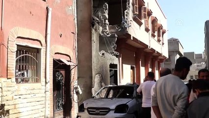 Aa Trablus'u Hedef Alan Saldırının Geride Bıraktığı Hasarı Görüntüledi