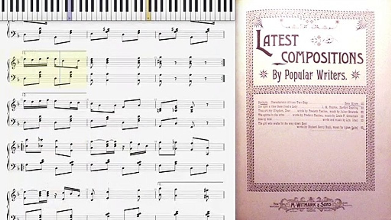 Cuttin Monkey Shines by Roy Stoughton (1899, Ragtime piano)