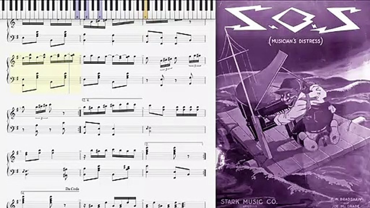 S.O.S. [Musician's Distress] by Bradshaw & McGrade (1919, Ragtime piano)