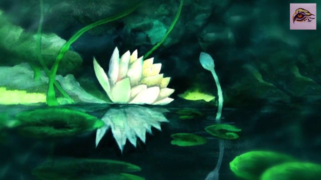 How to draw a watercolor painting step by step / landscape watercolor painting tutorial