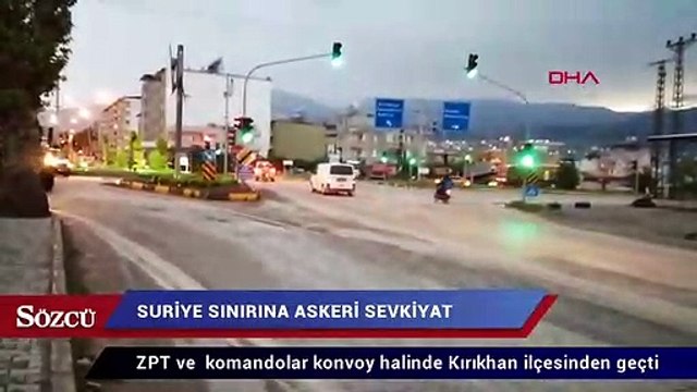 Suriye sınırına askeri sevkiyat