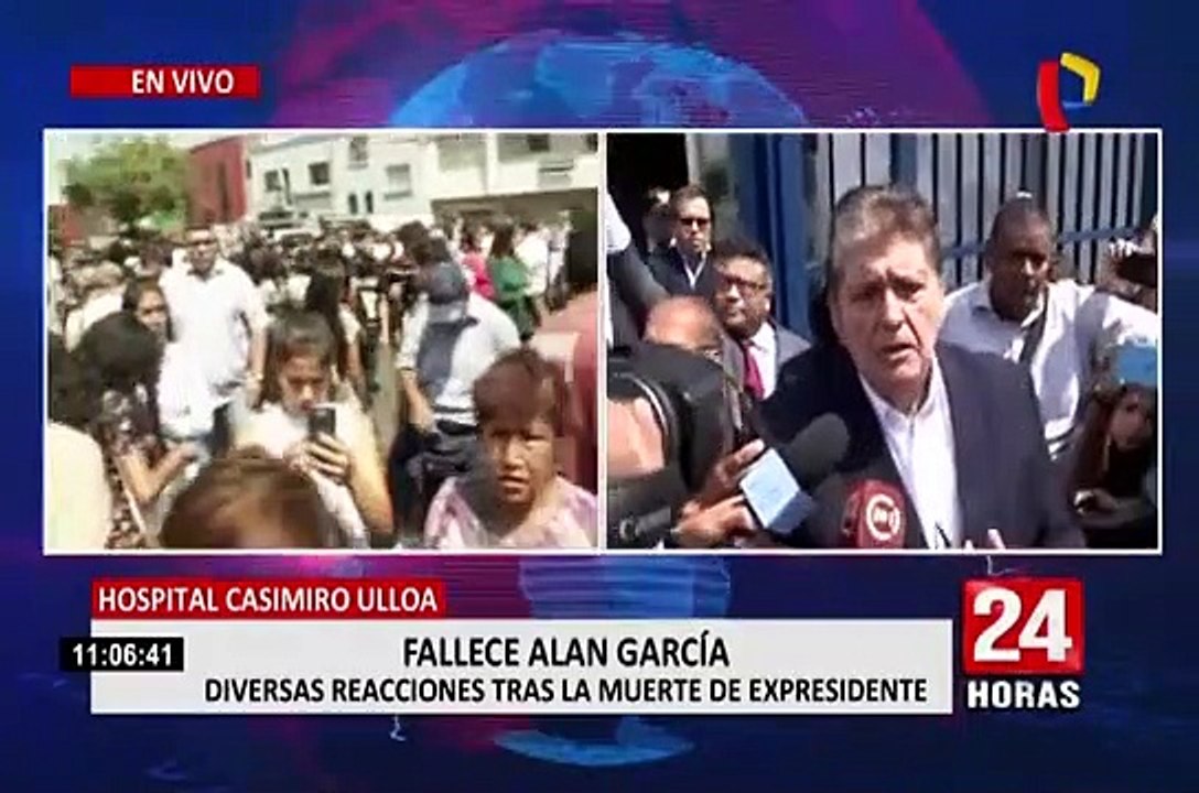 Del Solar: "Mis condolencias a los familiares del expresidente Alan García"