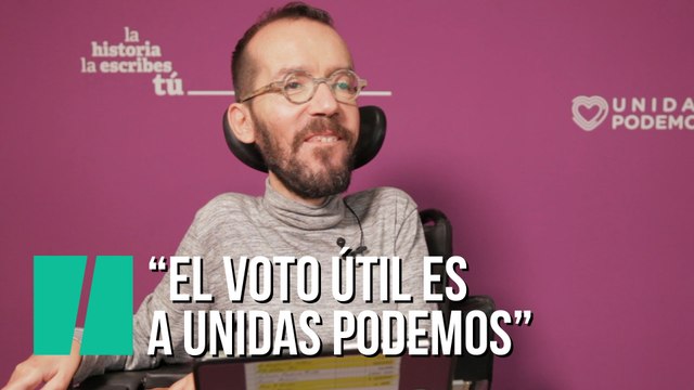 Pablo Echenique: El voto útil es a Unidas Podemos