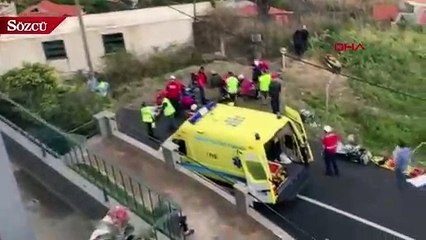 Portekiz’de turist otobüsü kaza yaptı