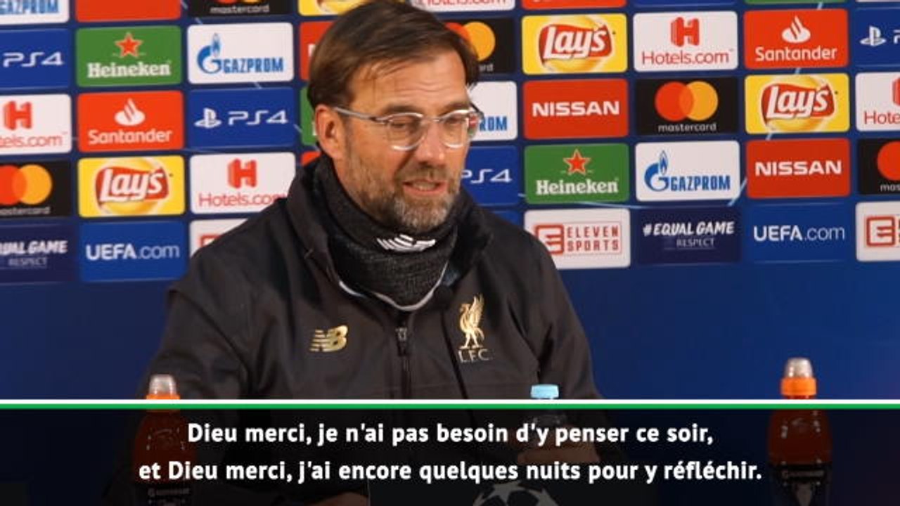 Demies - Klopp : "Dieu merci, je ne dois pas penser à Messi ce soir"