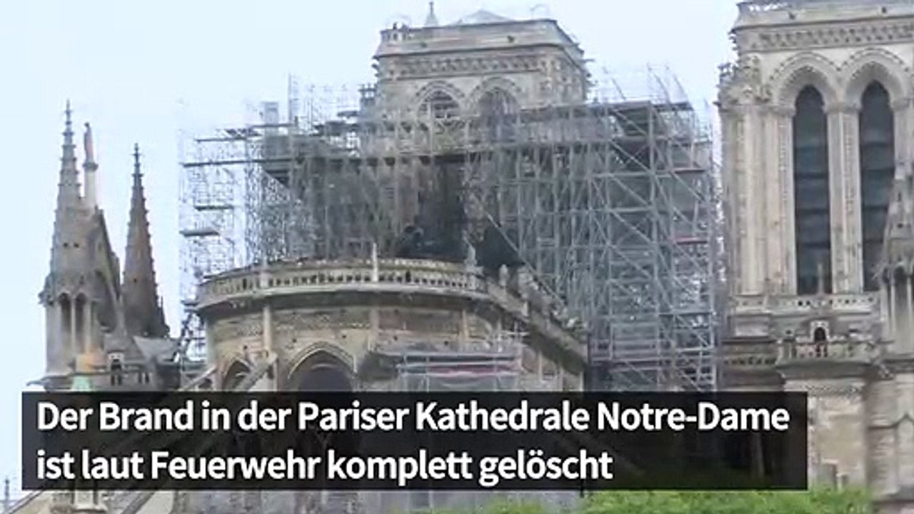 Feuer in Notre-Dame komplett gelöscht
