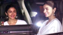 Alia Bhatt BLUSHES At Cameras At Kalank Screening