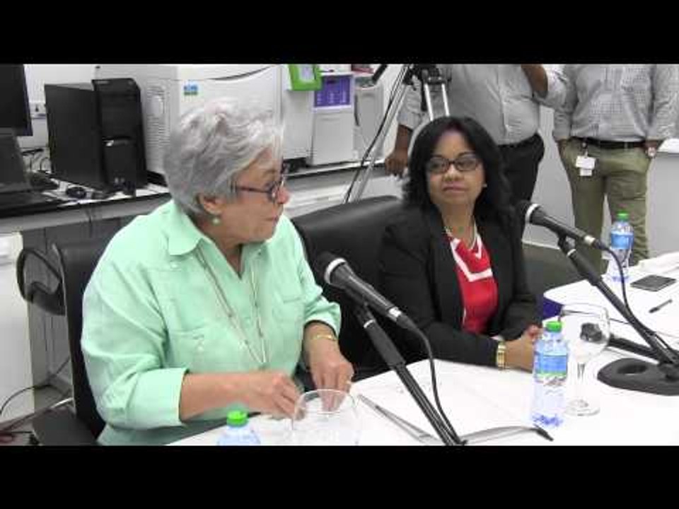 Altagracia Guzmán Marcelino y Altagracia Paulino hablan del convenio con laboratorio de aduanas