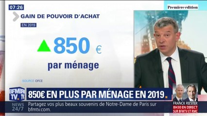 850€ en plus par ménage en 2019, la plus forte hausse du pouvoir d'achat depuis 2012