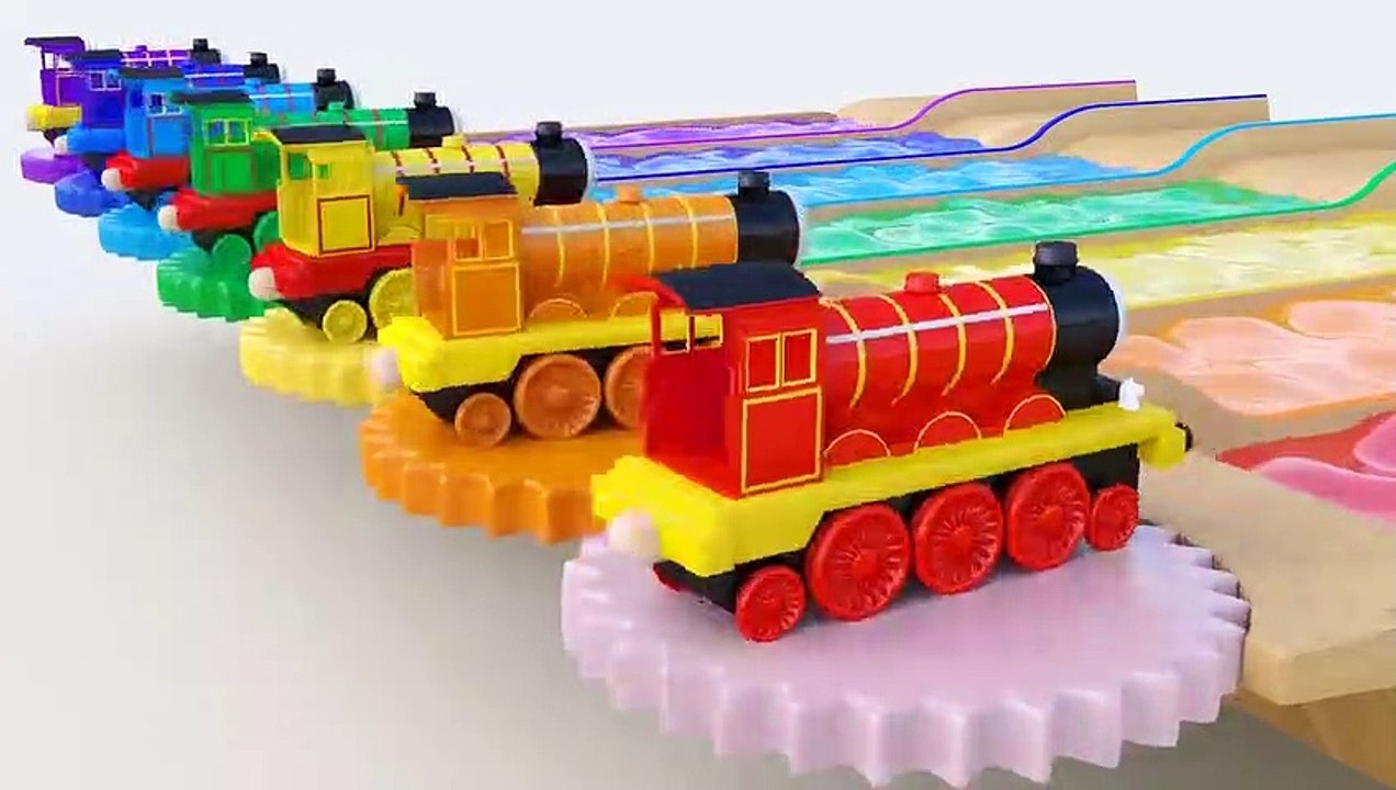 3D Train for Kids w Smile Faces | Fun Vehicles for Children Toddler