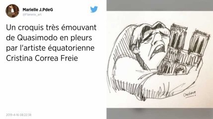 Notre-Dame de Paris. Le dessin d’une Équatorienne émeut les réseaux sociaux