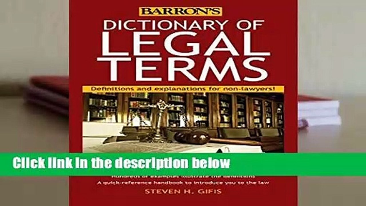 Full E-book  Dictionary of Legal Terms: Definitions and Explanations for Non-Lawyers  Review