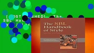 [MOST WISHED]  The SBL Handbook of Style by Society Of Bibl