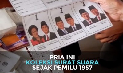 Pria Ini Koleksi Surat Suara Sejak Pemilu Pertama Kali Digelar