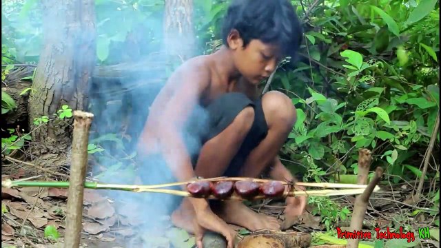 La Technologie Primitive - Manger de délicieuses - Génial la cuisson des porcs rein