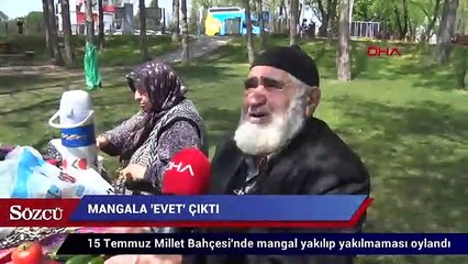 Esenler'de sandıktan 'mangala evet' çıktı