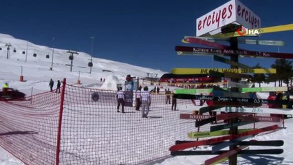 Erciyes'te Mayıs'a kadar kayak var