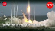 Astronotlara 3 buçuk ton kargo taşıyan uzay aracı fırlatıldı