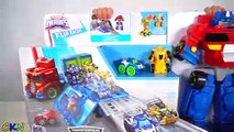 Transformers Rescue Bots-Flip-Racers Optimus Prime Rennstrecke Unboxing Spaß Mit CKN Spielzeug