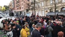 Un rassemblement de militants - citoyens contre les expulsions en série à Saint-Etienne