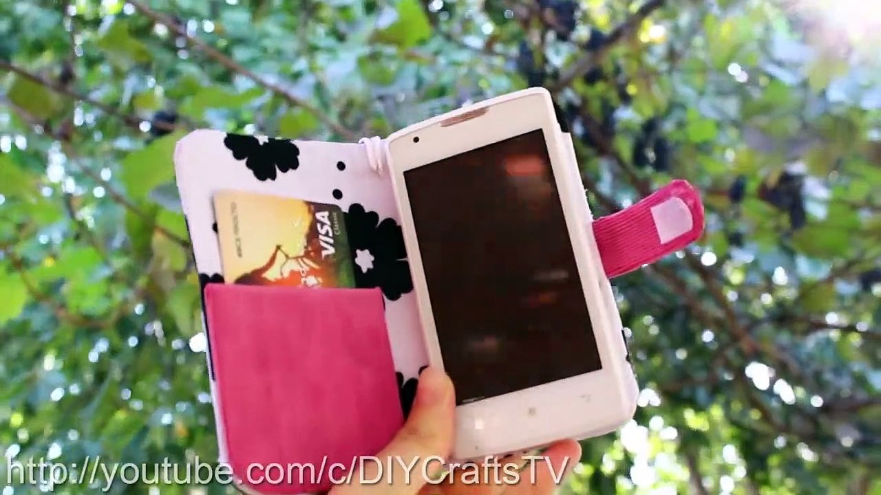DIY FLIP PHONE CASE NO SEW & FAST WAY TO MAKE WITH CREDIT CARD HOLDER