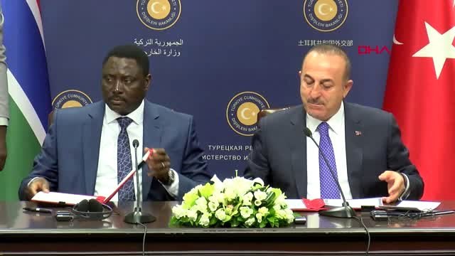 Çavuşoğlu, Gambiya Dışişleri Bakanı Mamadou Tangara ile Basın Toplantısında Konuştu