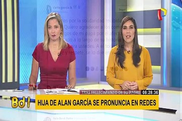 Carla García: me siento orgullosa de ser hija de Alan García
