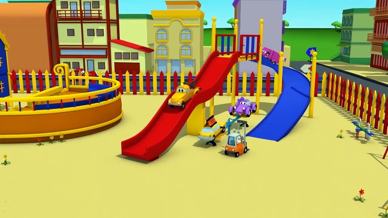 Car Patrol -  SLIPPERY Roads - Car City ! Police Cars and fire Trucks for kids