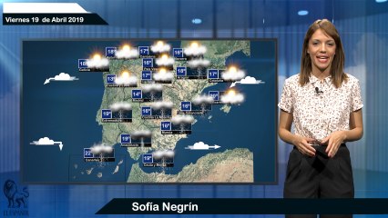 El pronóstico del tiempo para el viernes 19 de abril.